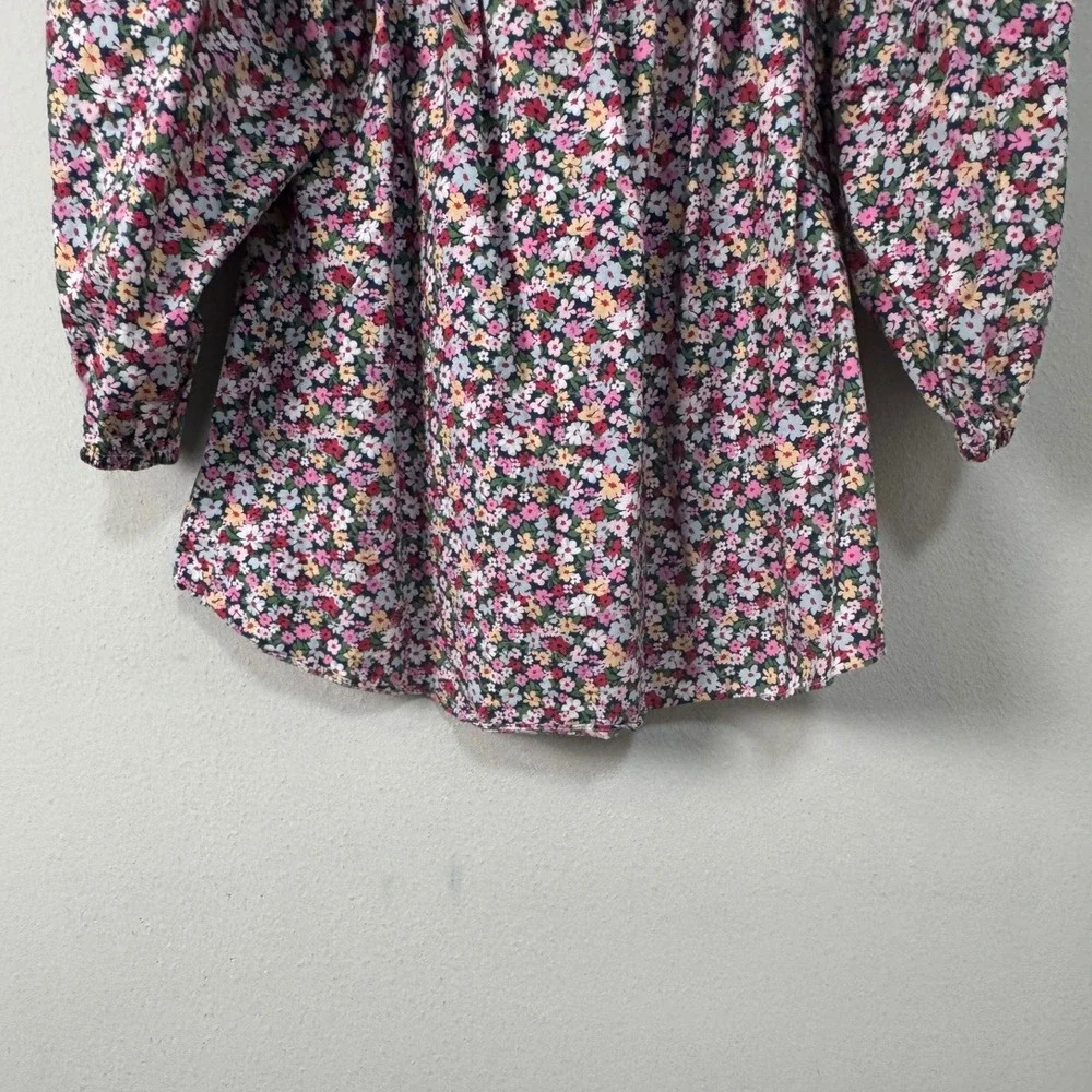 Tuckernuck Pomander Place Ditsy Floral Brooks Blouse Pink Blue Y20956XKGT Small